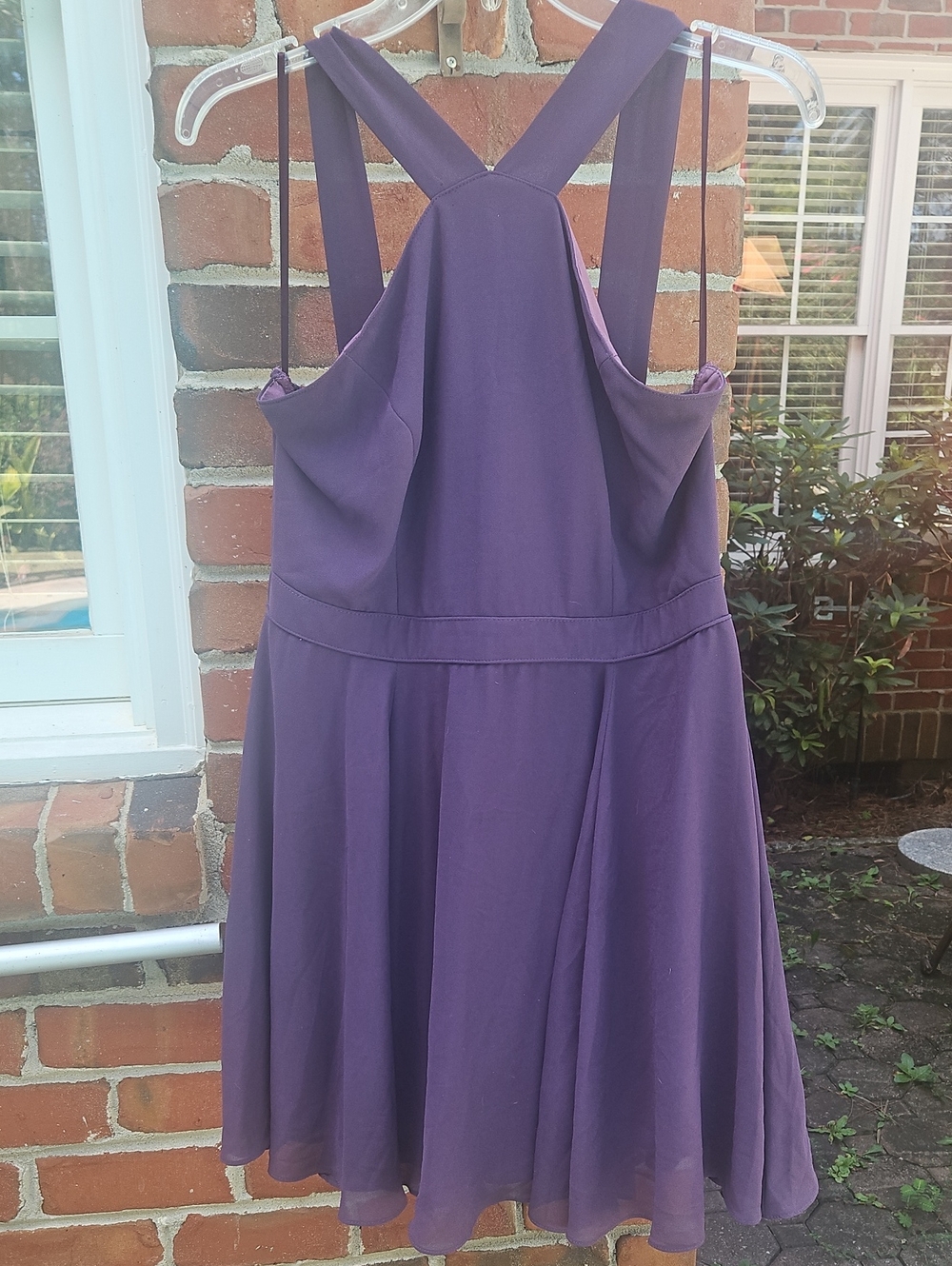 Women's Purple Halter Sleeveless Dress